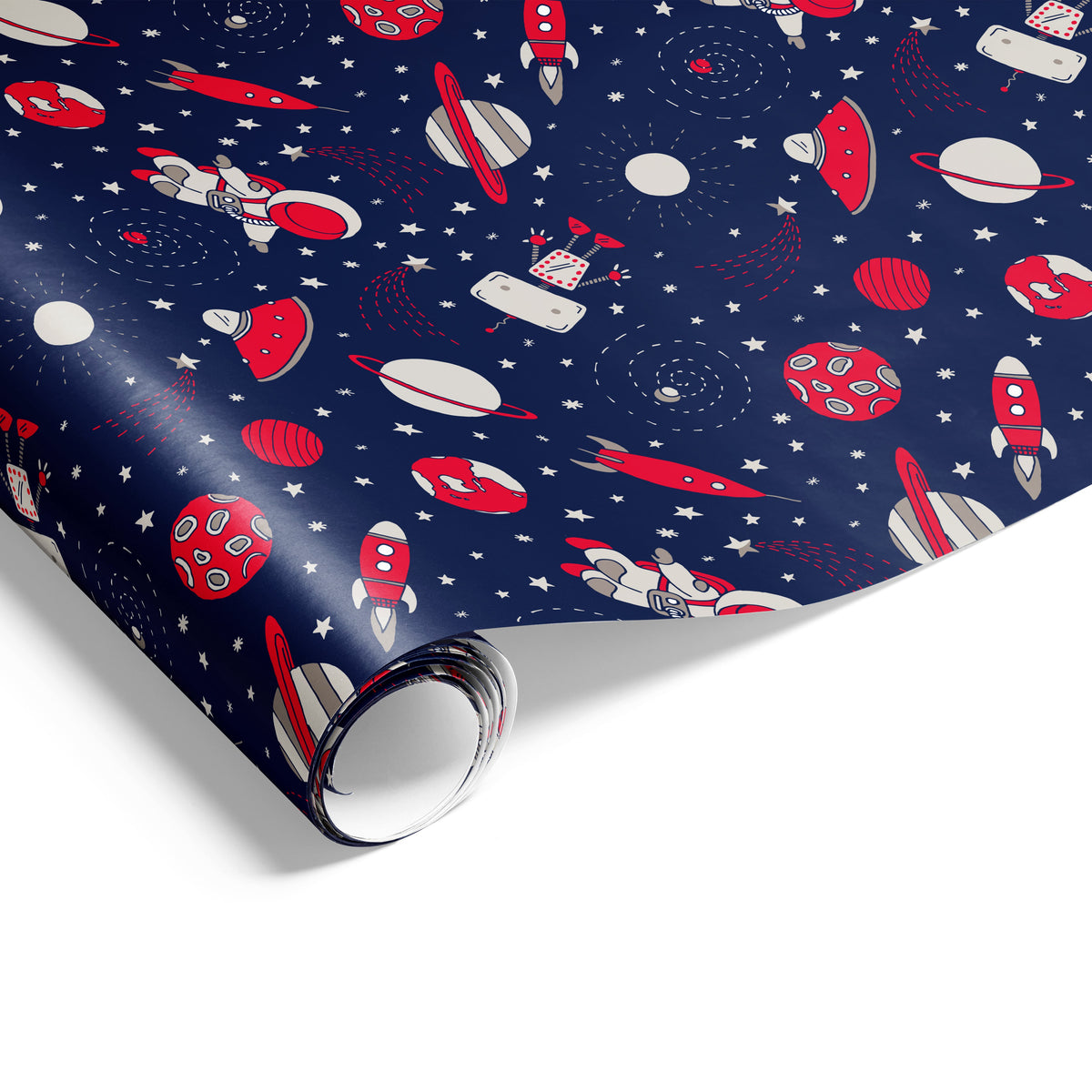 Space Wrap Navy Taupe Red