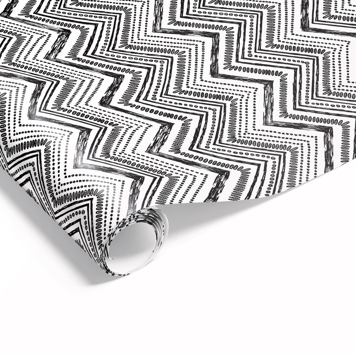 Chevron Sketch Wrap Black