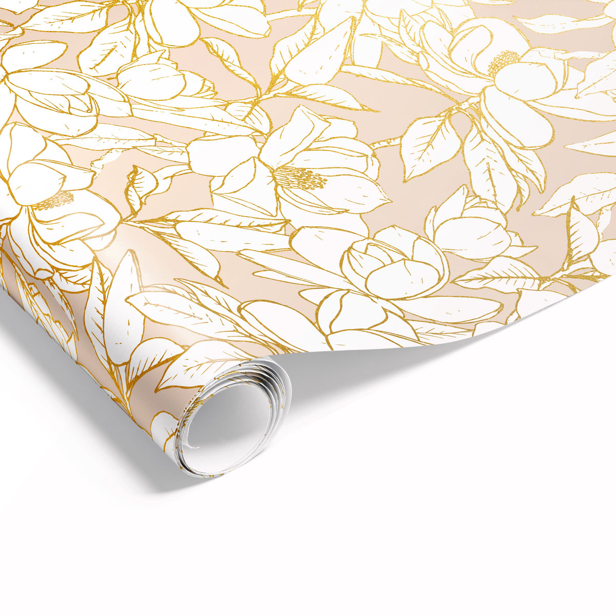 Magnolia Sketch Wrap Beige Gold