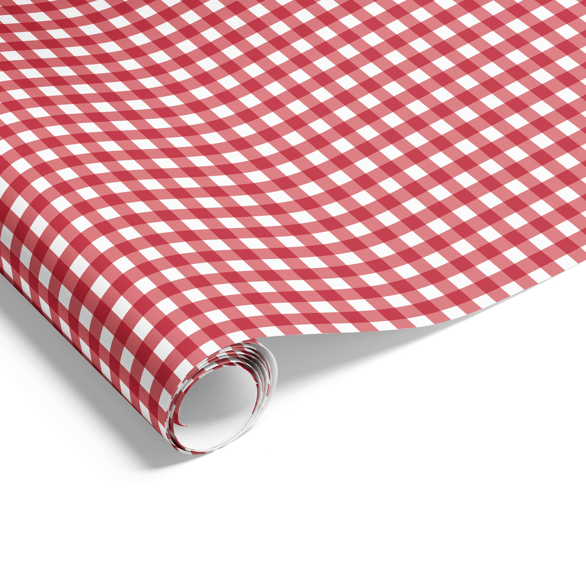 Gingham Check on Matte Wrap Red