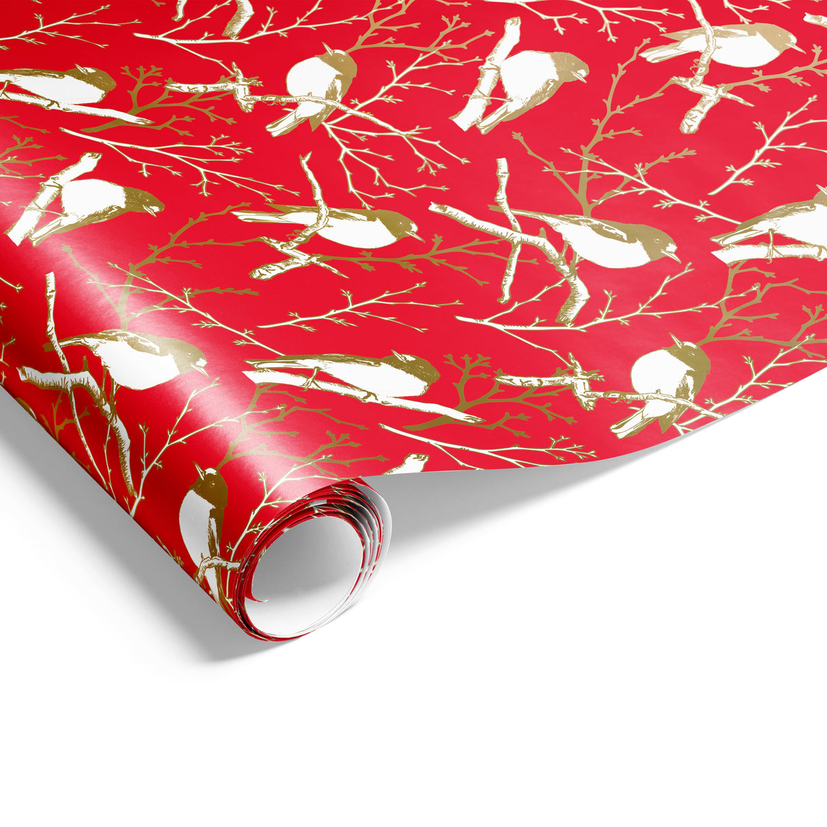 Robins Wrap Gold on Red