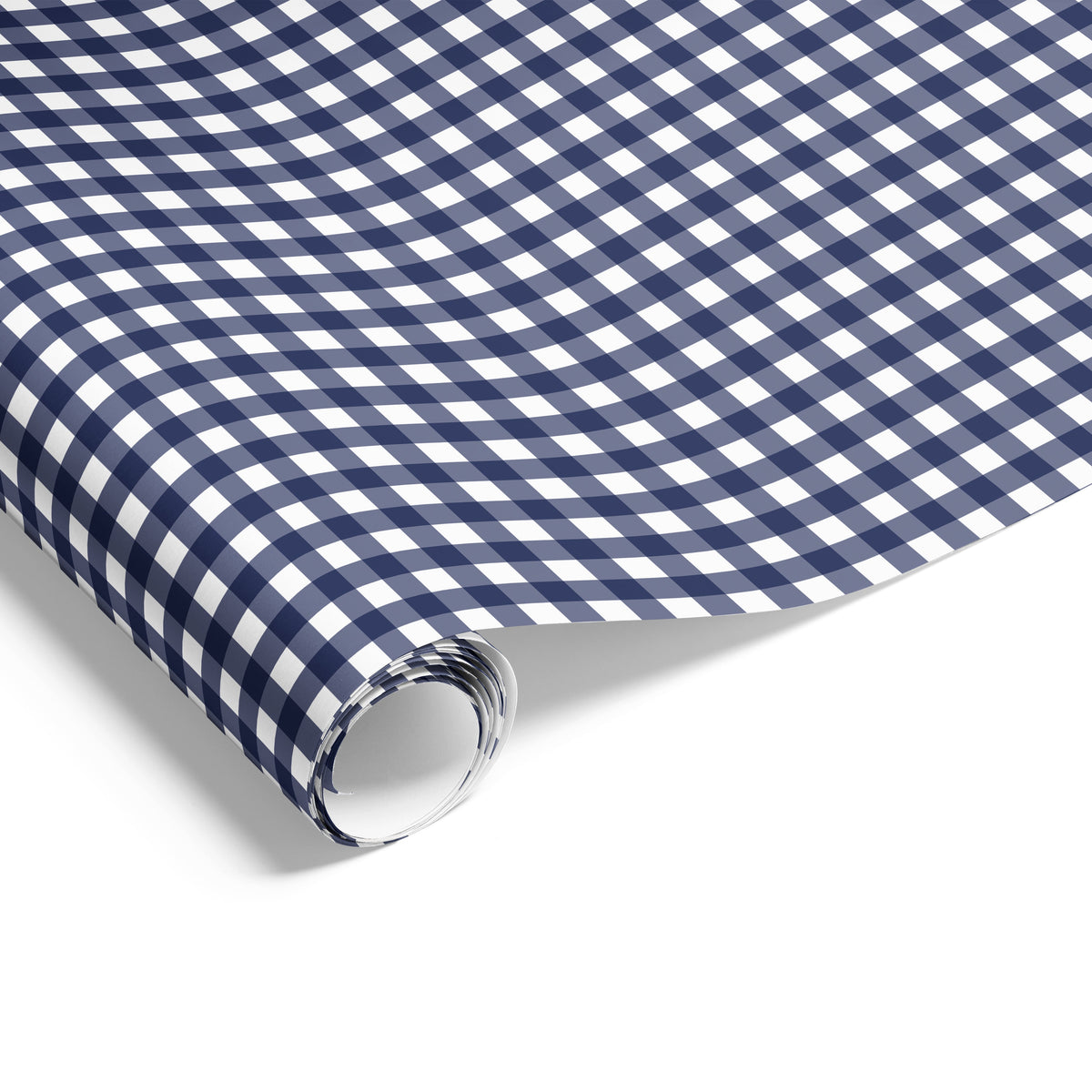 Gingham Check on Matte Wrap Navy