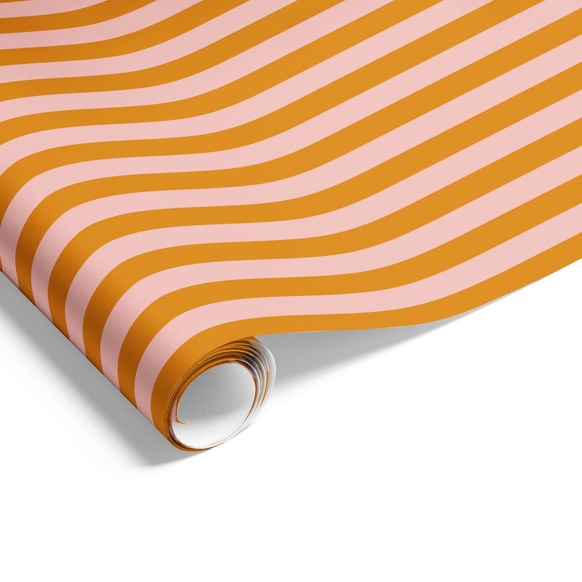 Two Colour Stripe in Matte Dusty Pink/Mustard