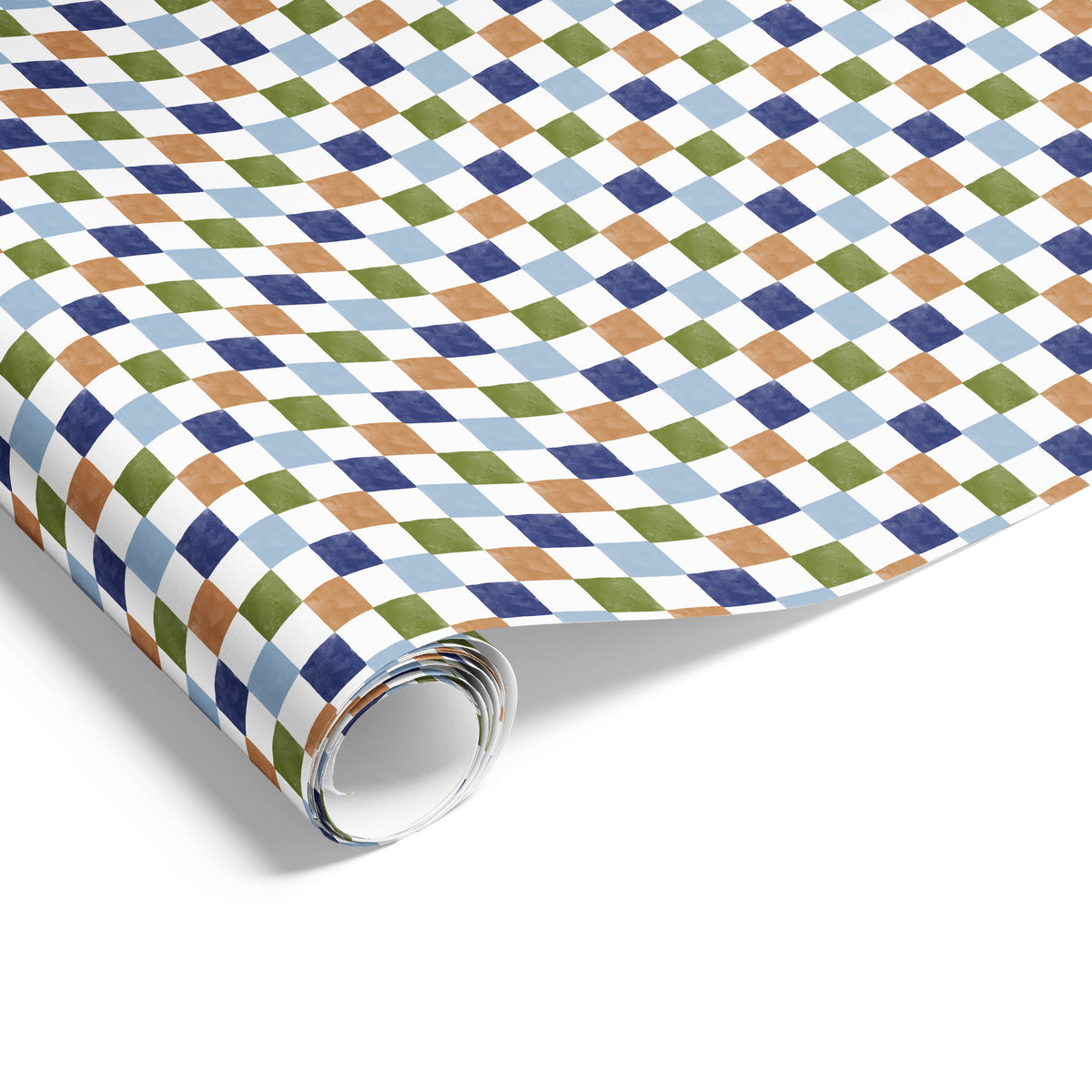 Mosaic Squares on Matte Blue/Green