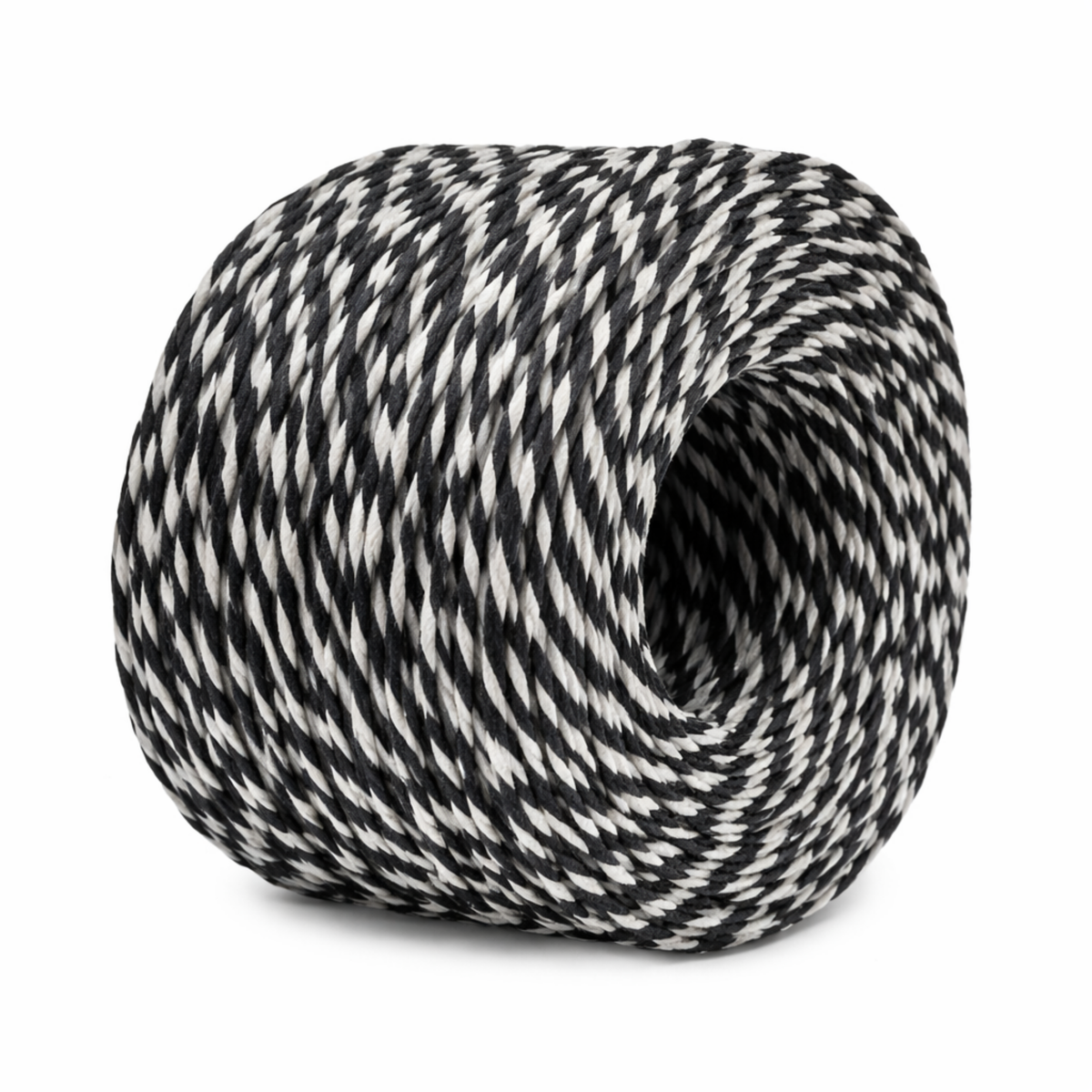 Two Tone Paper Twine 2mm x 100mtrs Blk/Whi