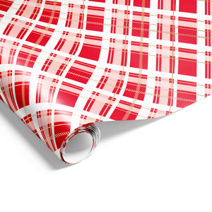 Check Wrap Red Gold