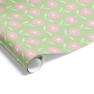 Daisy on Matte Green/Pink