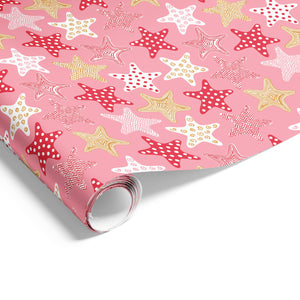 Starfish on Matte Pink/Red/Orchre