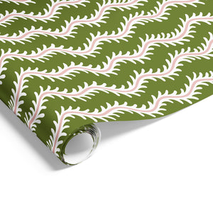 Vine on Matte Olive/Pink